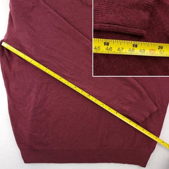 J. Crew Sweater Merino Wool Blend V-Neck Soft Lightweight Men's Large NWT - Picture 8 of 9